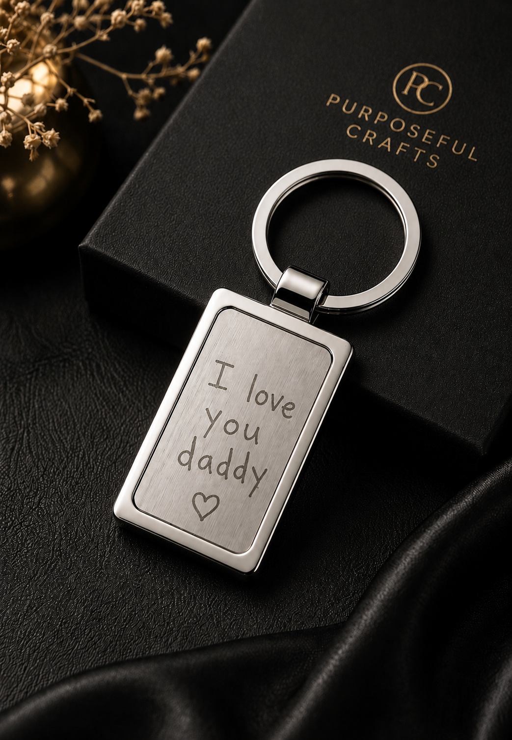 Custom Engraved Stainless Steel Keychain