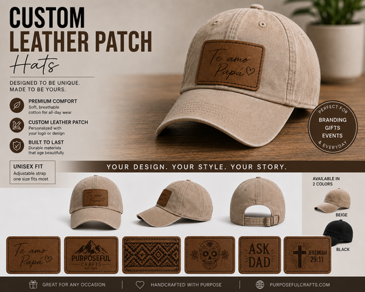 Custom Leather Patch Hat